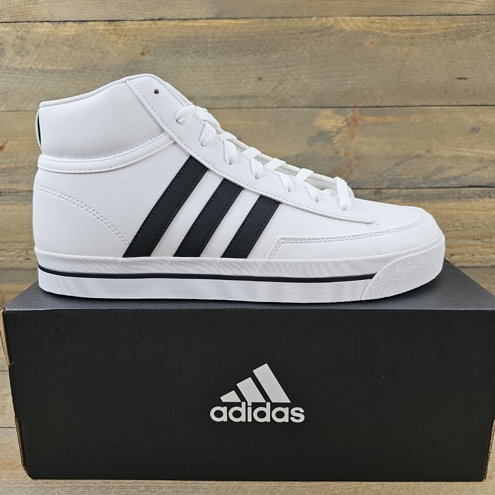 adidas Retrovulc Mid Men's Skateboarding Casual Shoes White Black